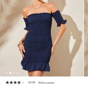 NWOT VICI SIZE MEDIUM SMOCKED OFF THE SHOULDER DRESS